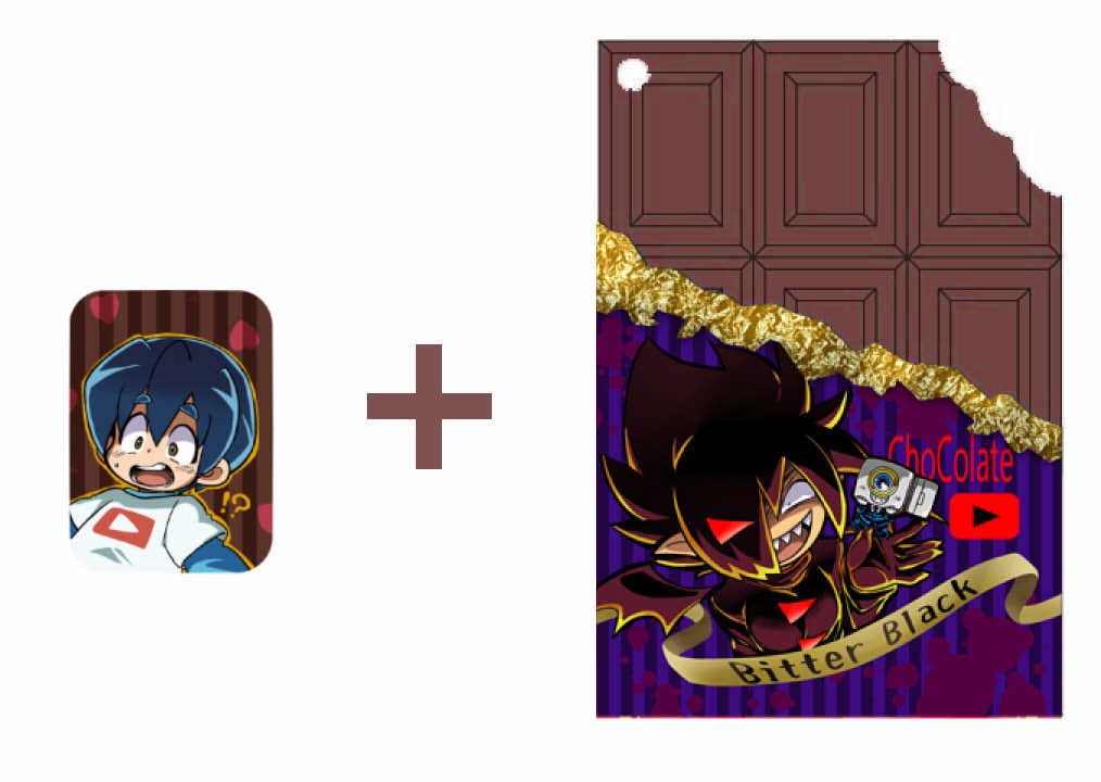 さとブラ♥スクエアチャーム×板チョコキーホルダー - 可愛い子には攻め