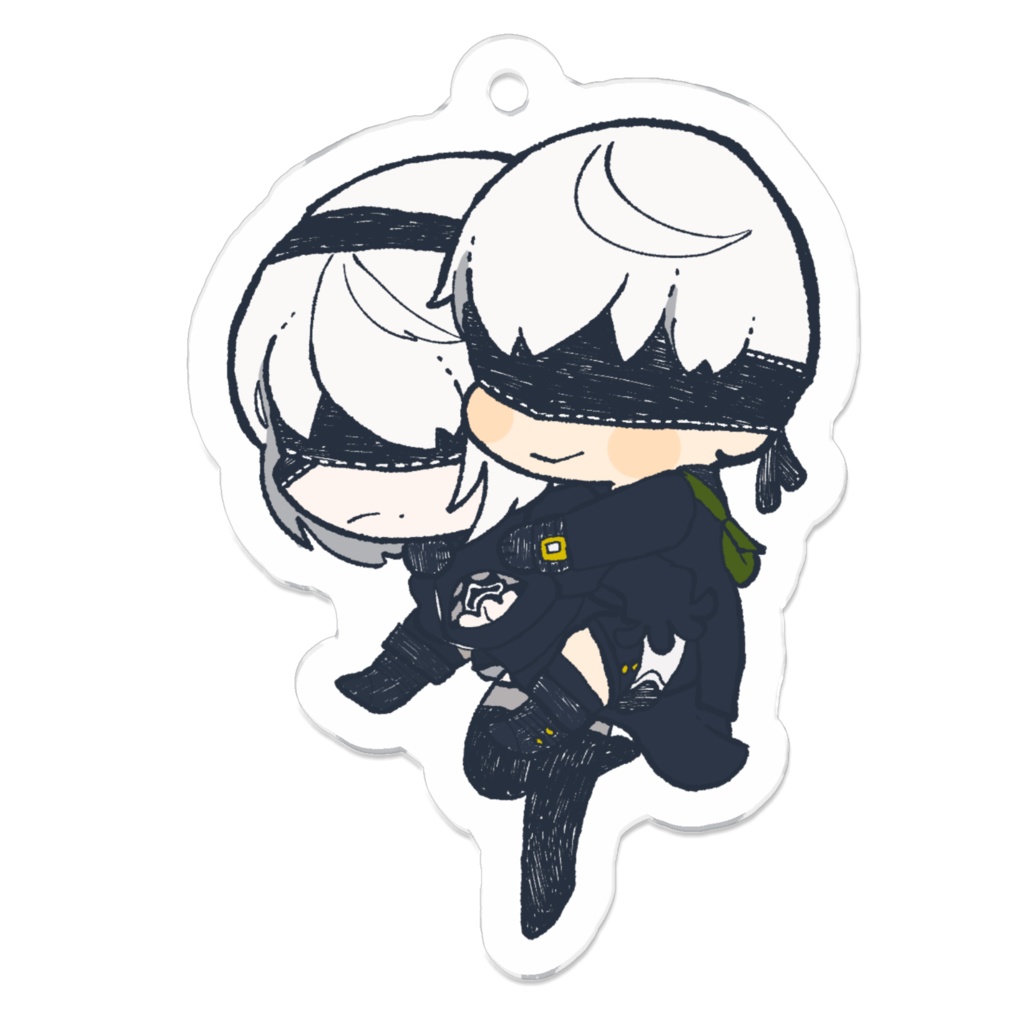 9S&2Bおんぶアクリルキーホルダー