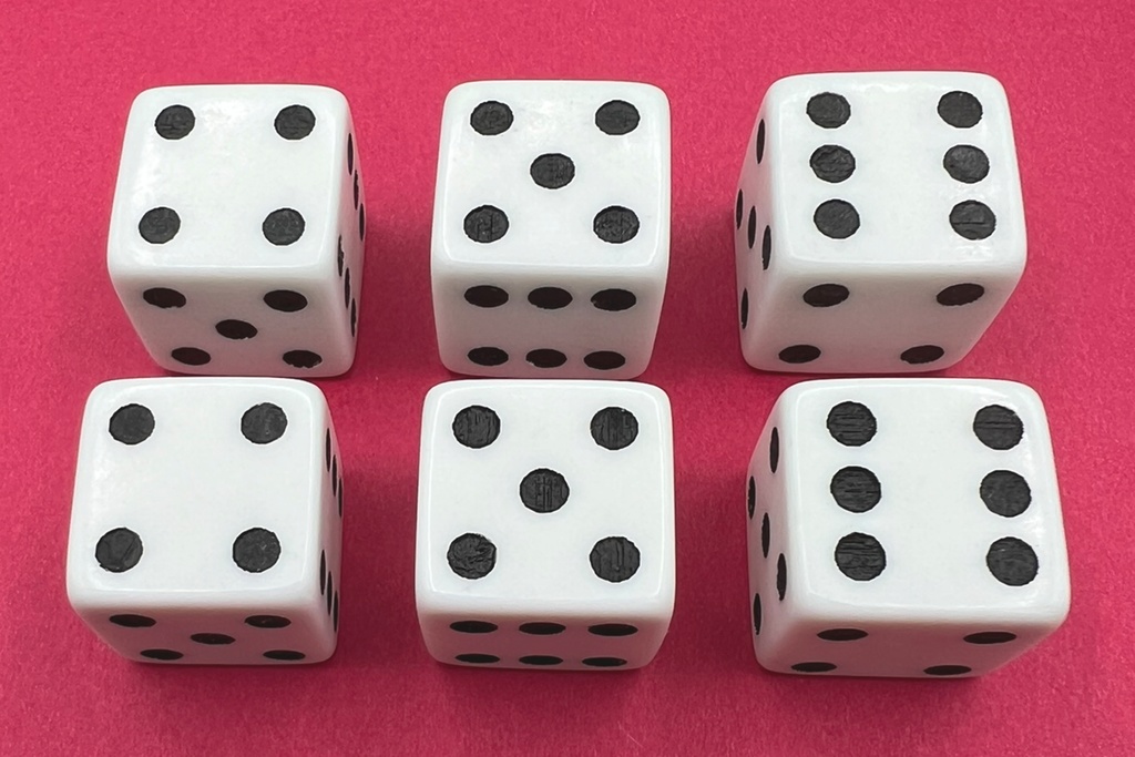 { 4, 4, 5, 5, 6, 6 } ダイス (シゴロ賽) (1個)