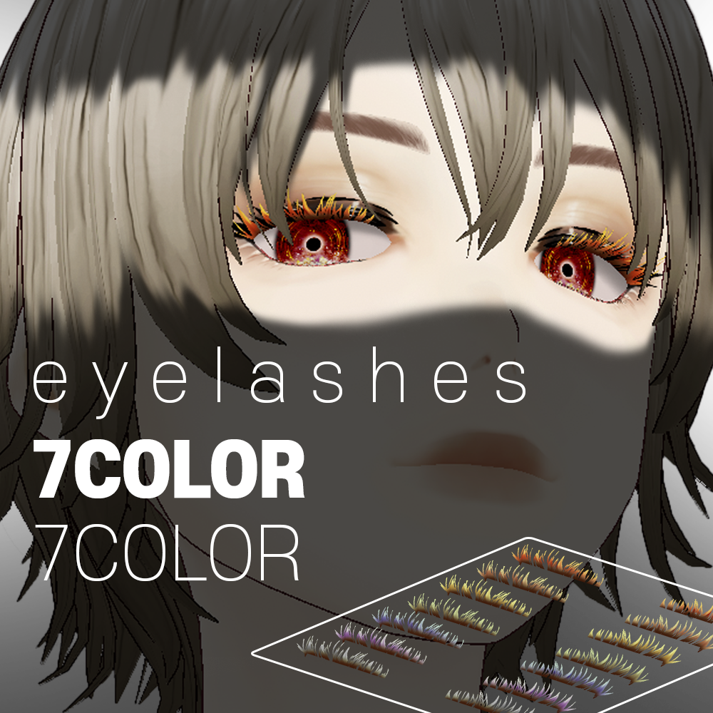 [Vroid] eye Textures set : eyelashes, eyebrows, eyeliner, lrises - you ...