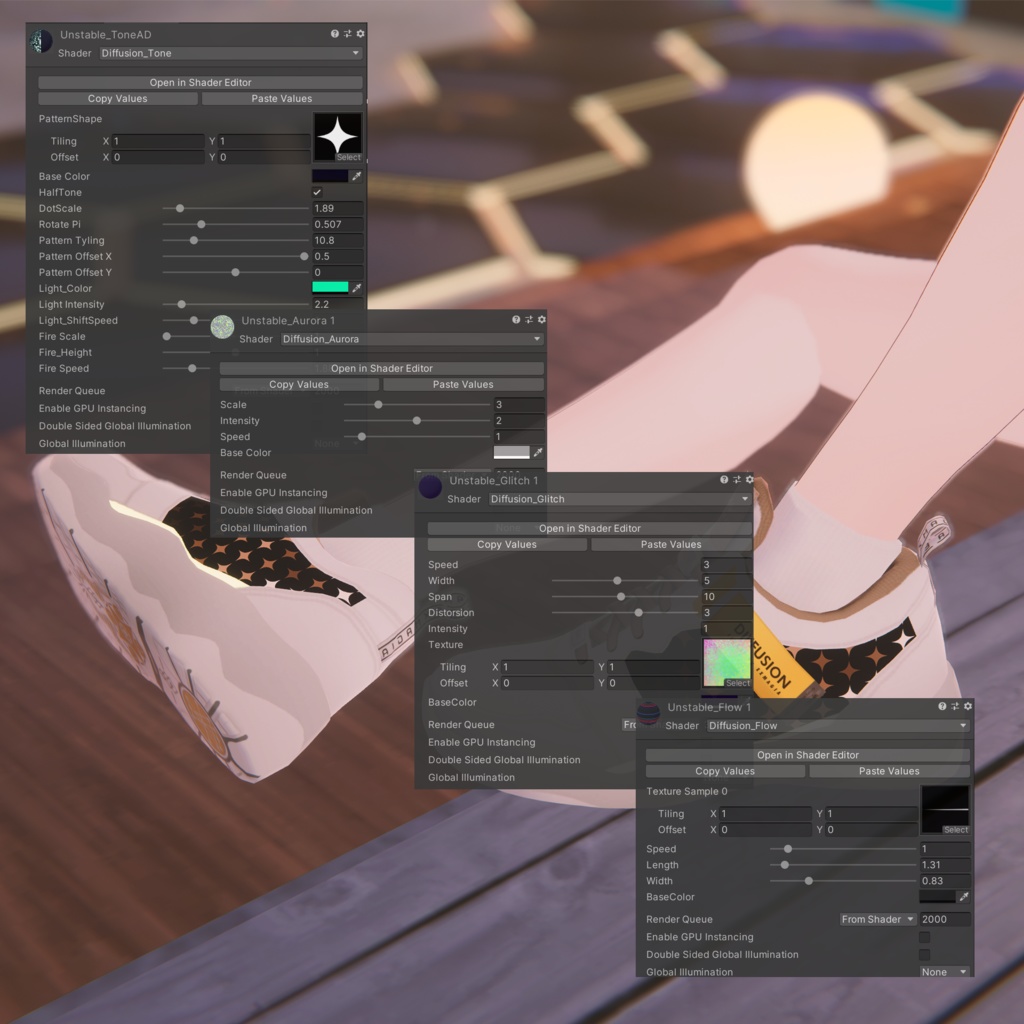 アニメーションシェーダー『Unstable』