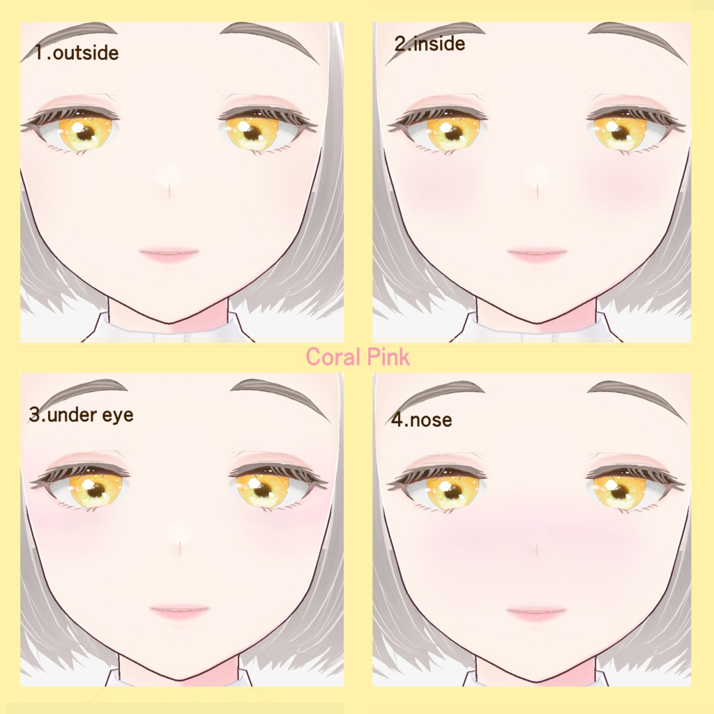 【VRoid】重ね付けを楽しむ 2色チークパレット