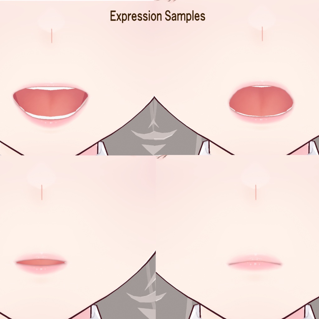 【無料版あり】はじめてのメイク:選べる4色リップパレット(Vroid用)