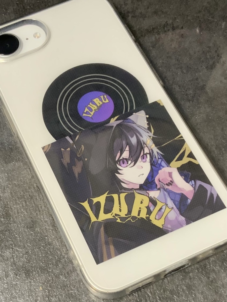 レコード風ステッカー