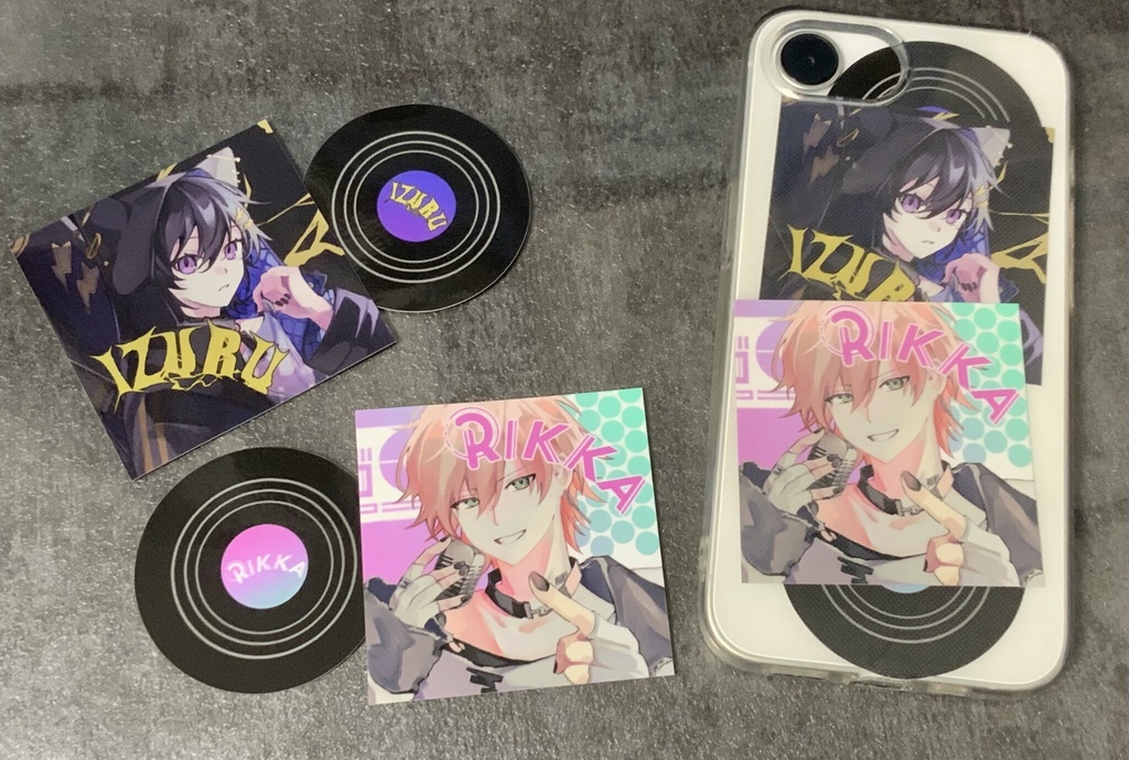レコード風ステッカー