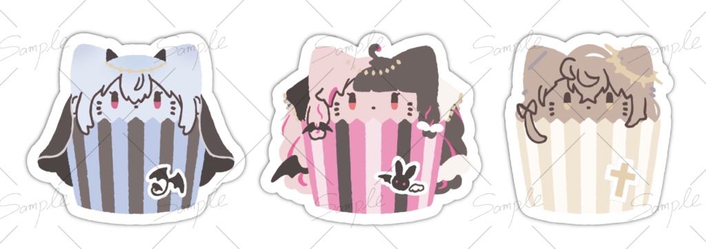 【非公式】ねこちゃんカップケーキ風シール