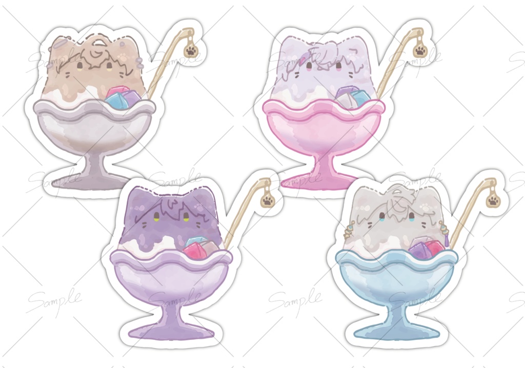 【非公式】ろふまおかき氷風シール
