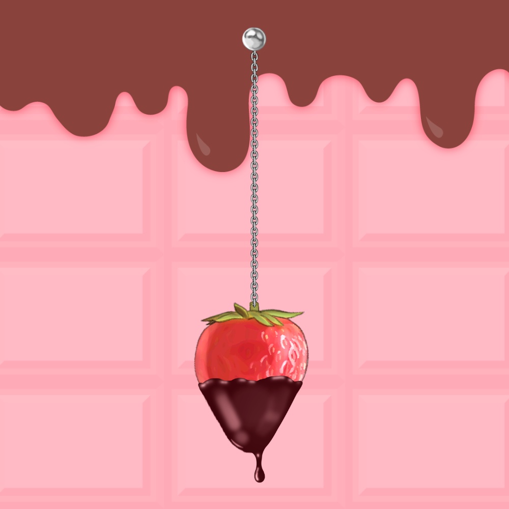 【VTube Studio】イチゴのピアス【Live2D素材】