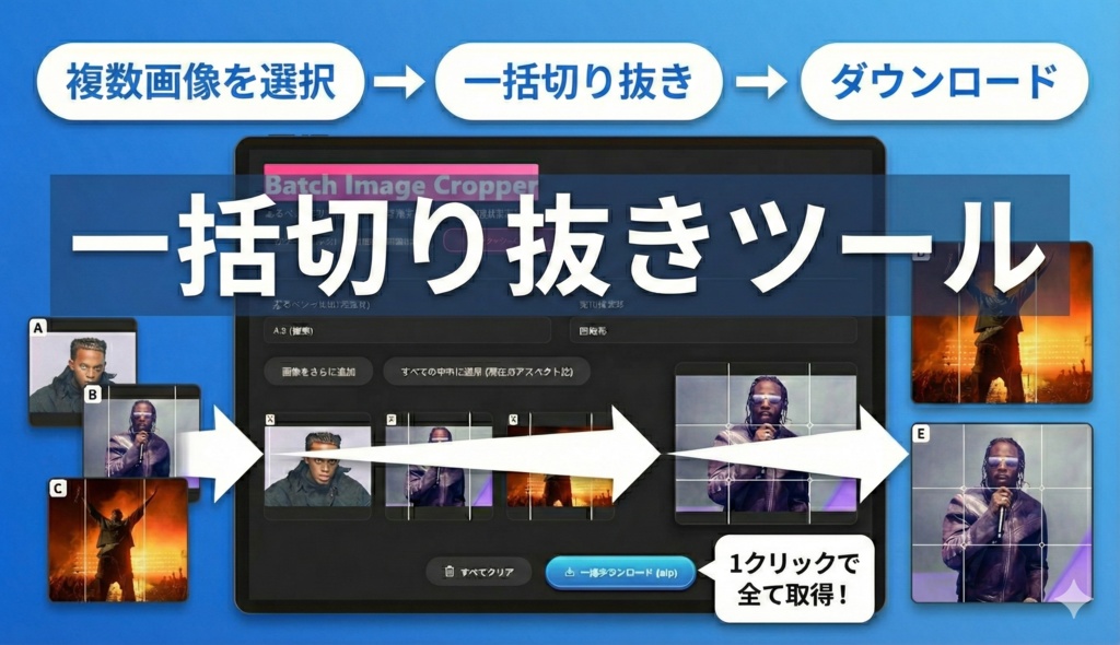 Batch Image Cropper - 複数画像・一括切り抜きツール