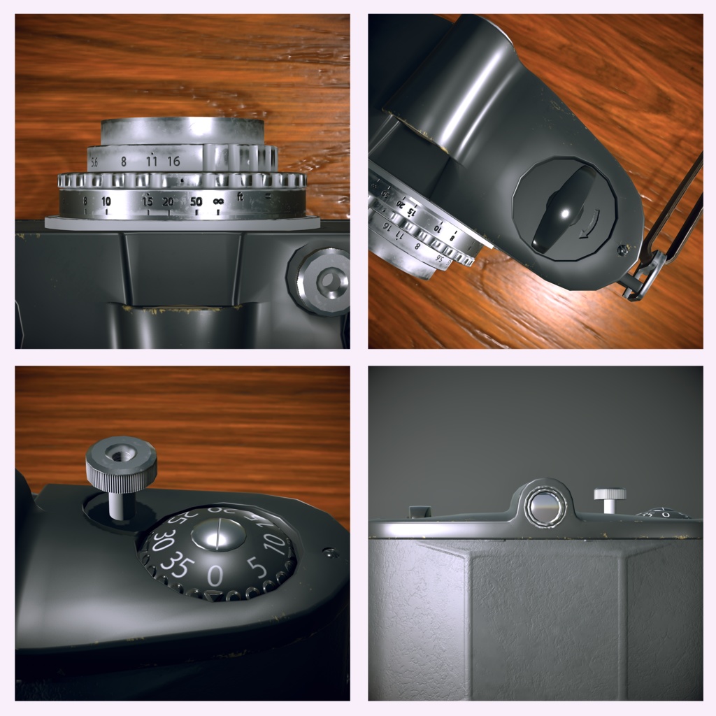 【オリジナル3Dモデル】まんまるレトロカメラ