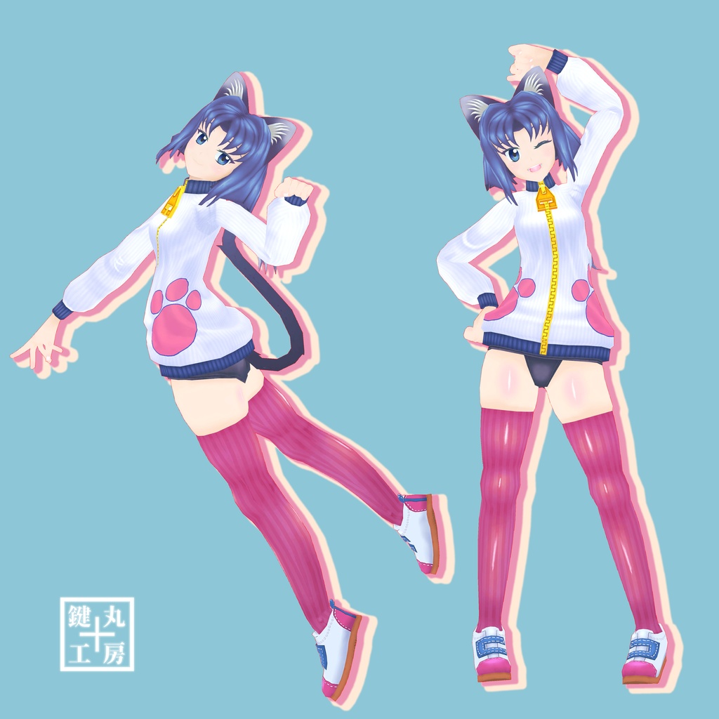 【オリジナル3Dモデル】ミズネコ