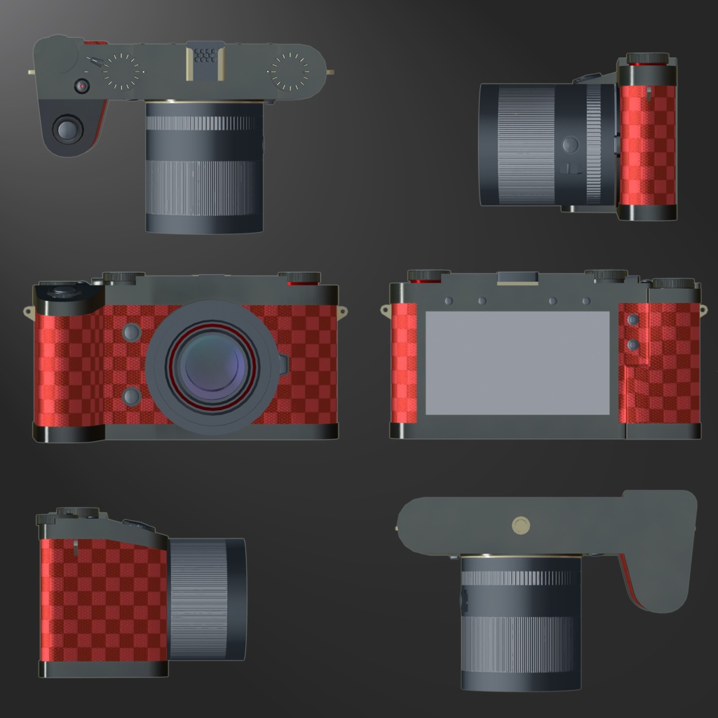 【オリジナル3Dモデル】ファインダーレスデジタルカメラ