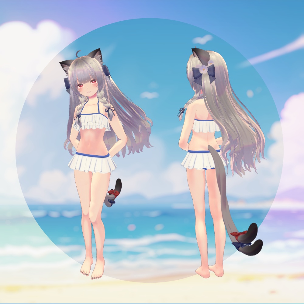 【猫猫 - ニャオマオ - 用】フレアビキニ / swimwear_for_NyaoMao