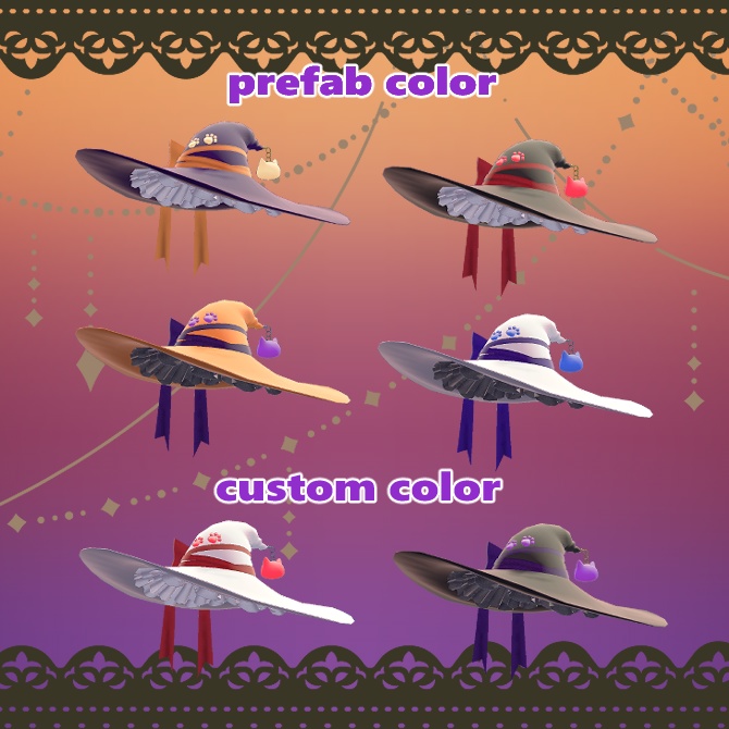 【 ゆれる!照らす!魔女帽子】NekoLight HalloweenHat【 4カラー】