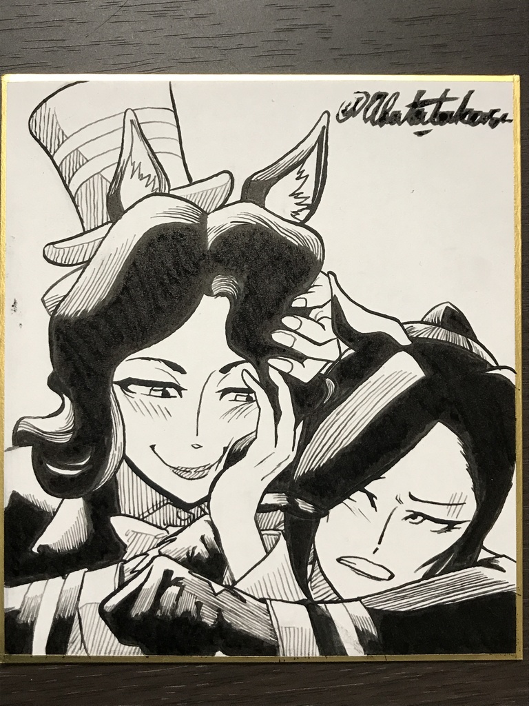 ハリウッドリムジン×チョクセンバンチョー JWCカップリングミニ色紙