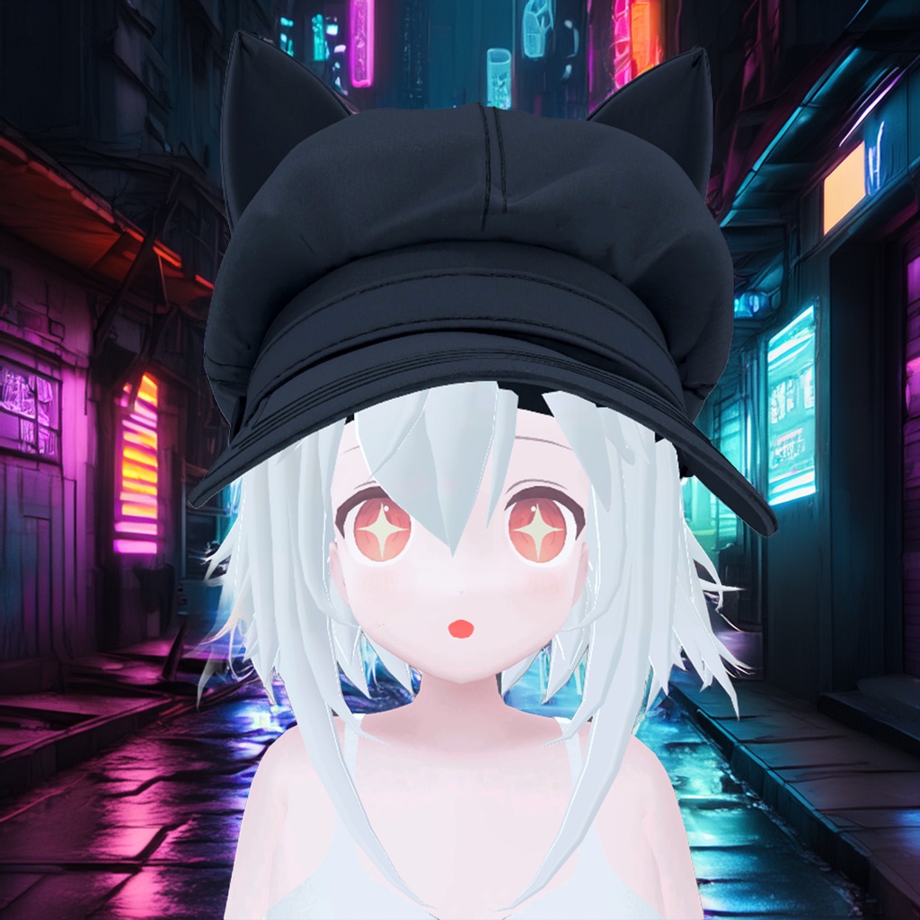 猫耳タクティカルキャップ【VRChat想定 / Modular Avatar対応】