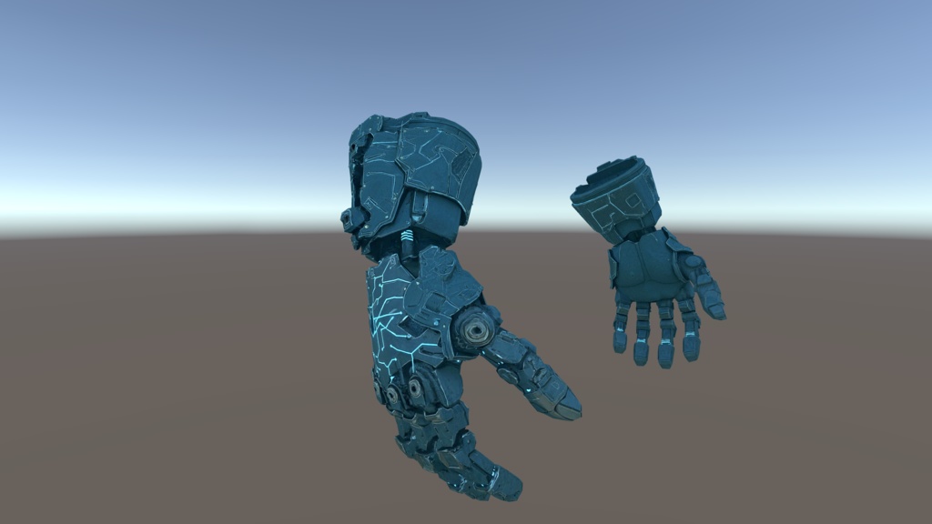 【VRChat想定】重装浮遊ガントレット - Type-08 "Crusher"
