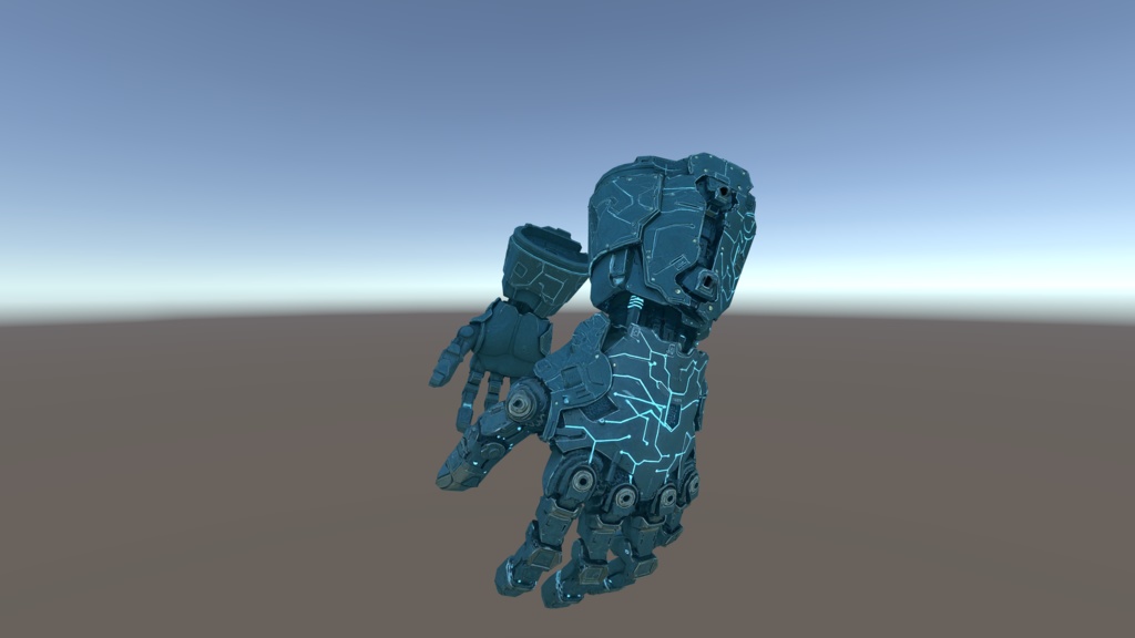 【VRChat想定】重装浮遊ガントレット - Type-08 "Crusher"