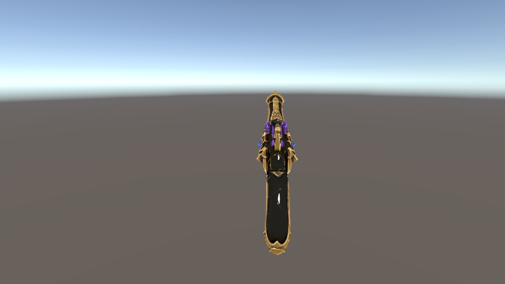 【VRChat想定】Obsidian Pistol - 黒曜の魔銃 -