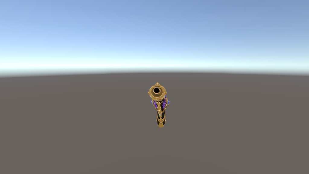 【VRChat想定】Obsidian Pistol - 黒曜の魔銃 -
