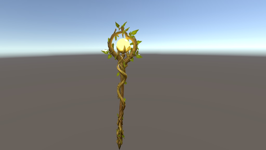 【VRChat想定】Sylvan Staff - 森霊の魔杖 -【3Dアクセサリー】