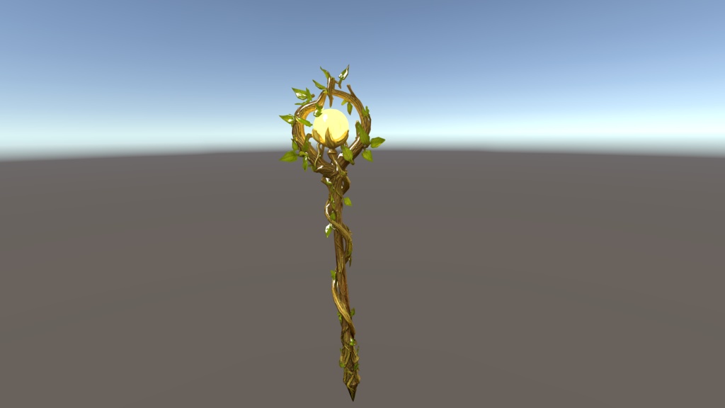 【VRChat想定】Sylvan Staff - 森霊の魔杖 -【3Dアクセサリー】