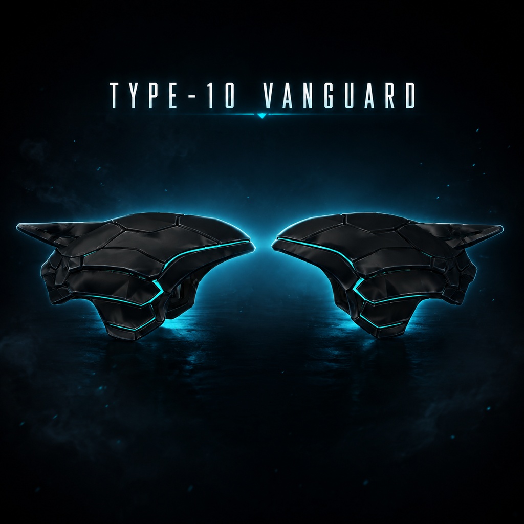 【公開記念セール】【VRChat想定】Type-10 “Vanguard” - 浮遊式ショルダーユニット -【3Dアクセサリー】