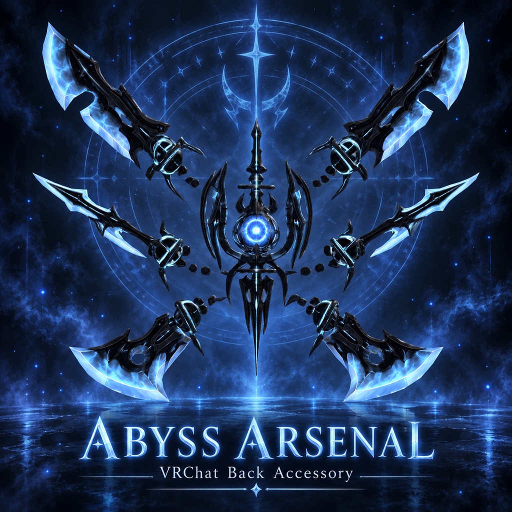 【VRChat想定】Abyss Arsenal｜背面武装アクセサリー・3カラー【lilToon】
