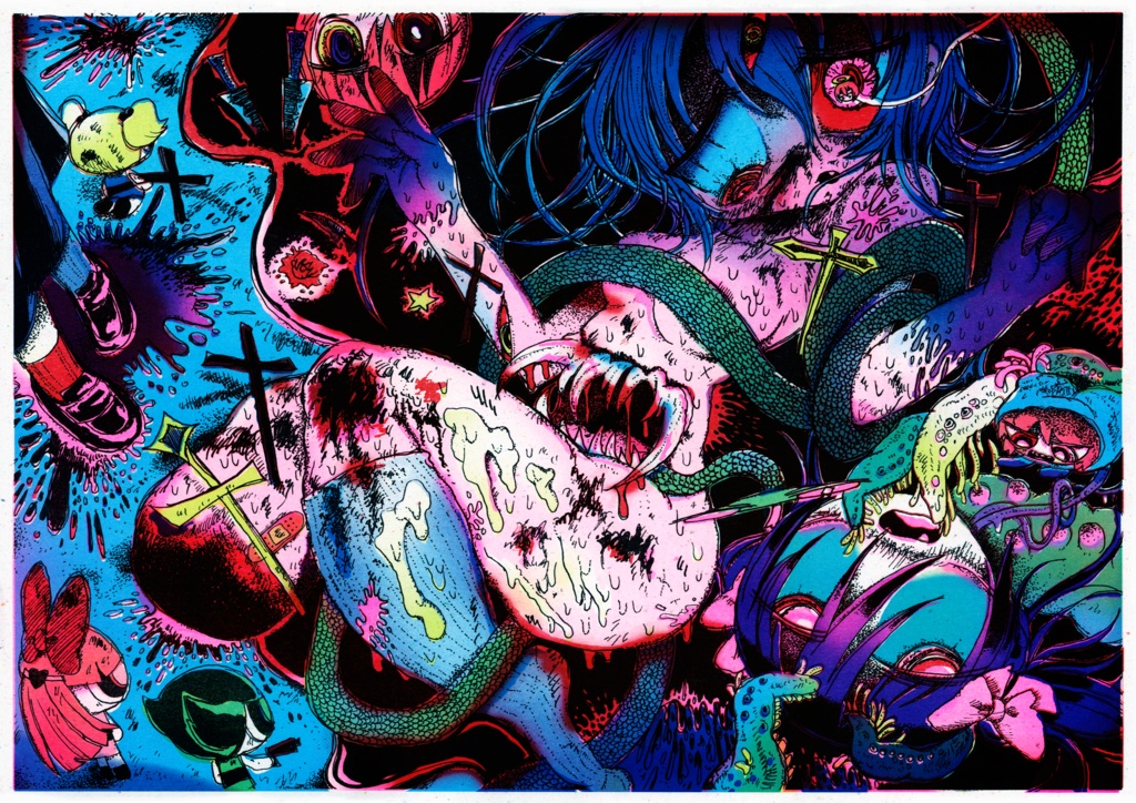 "MURDER" risograph poster (A3 size)