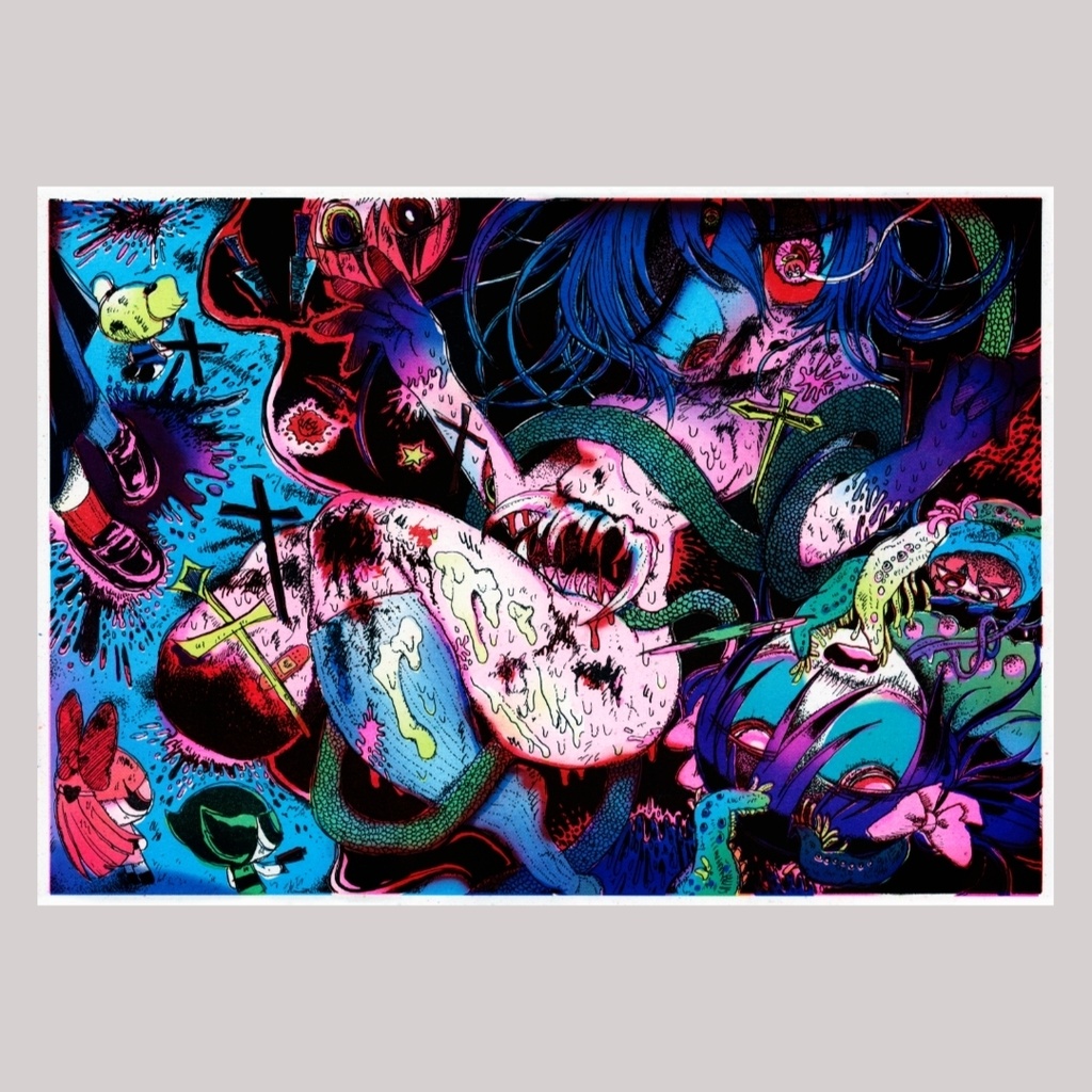 "MURDER" risograph poster (A3 size)