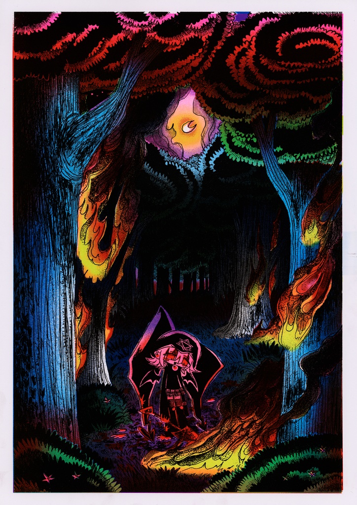 "destroy" risograph poster (A4 size)