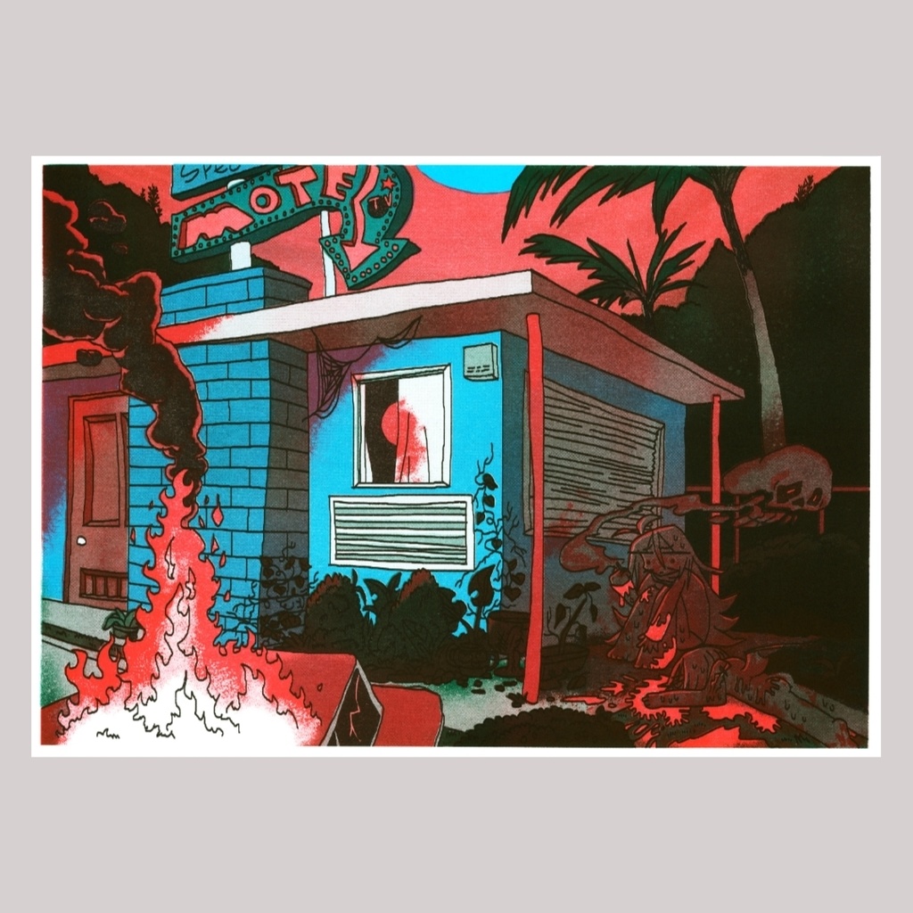 "MOTEL" risograph poster (A3 size)