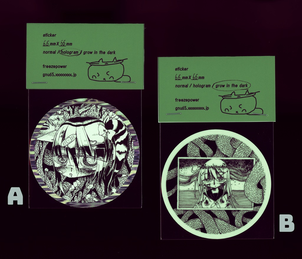 60mm*60mm UVインクステッカー（2種）