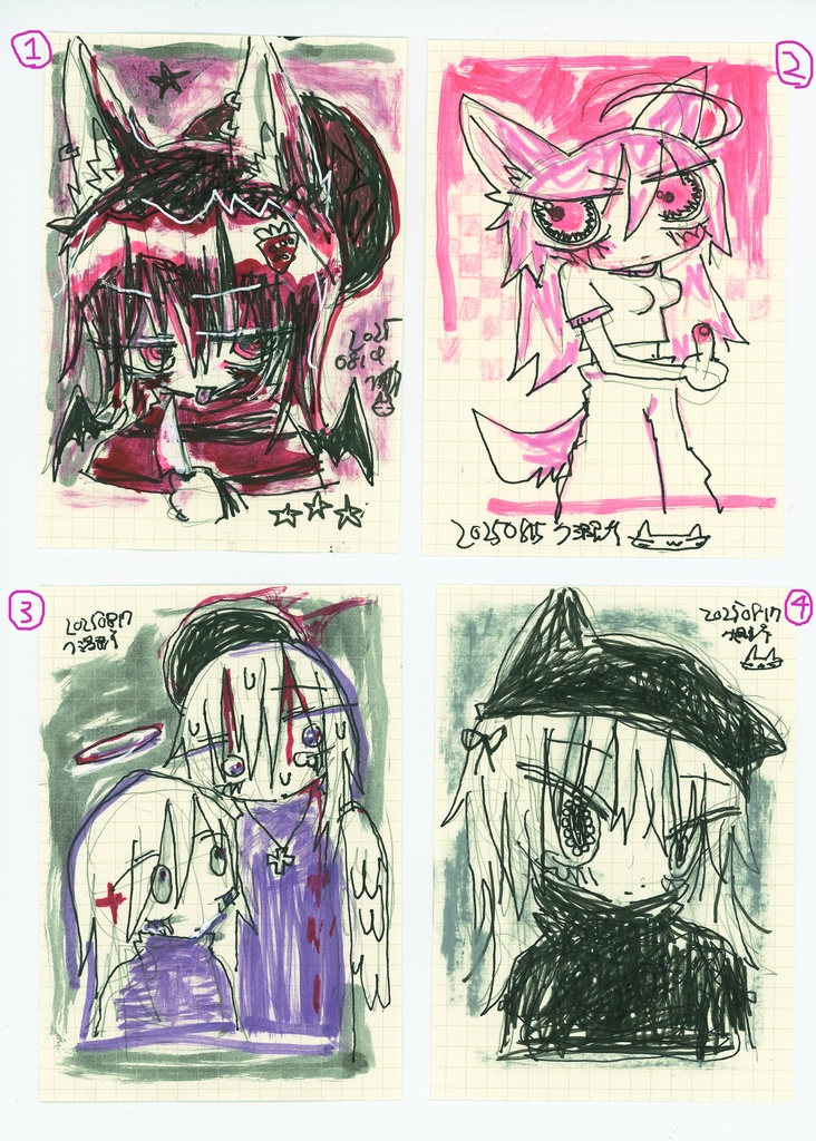 B7 memopad doodles No.01~11