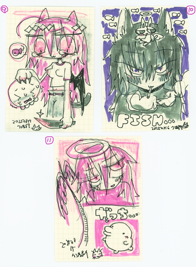 B7 memopad doodles No.01~11