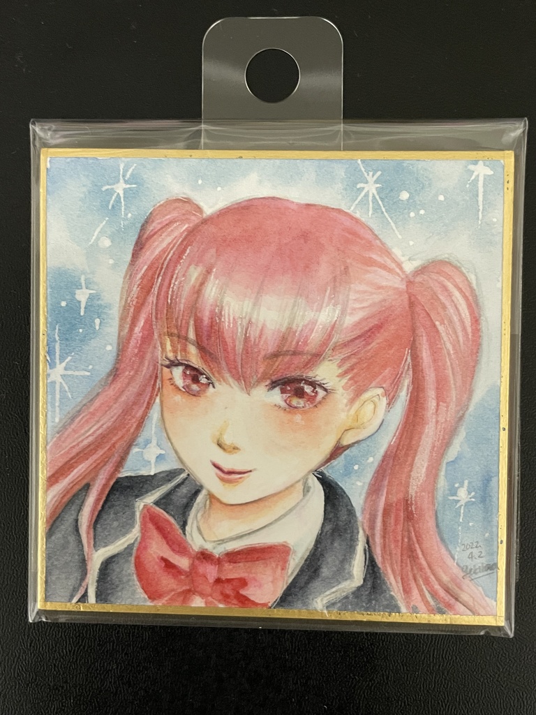 スクスト豆色紙（手描き原画）（杏橋天音）
