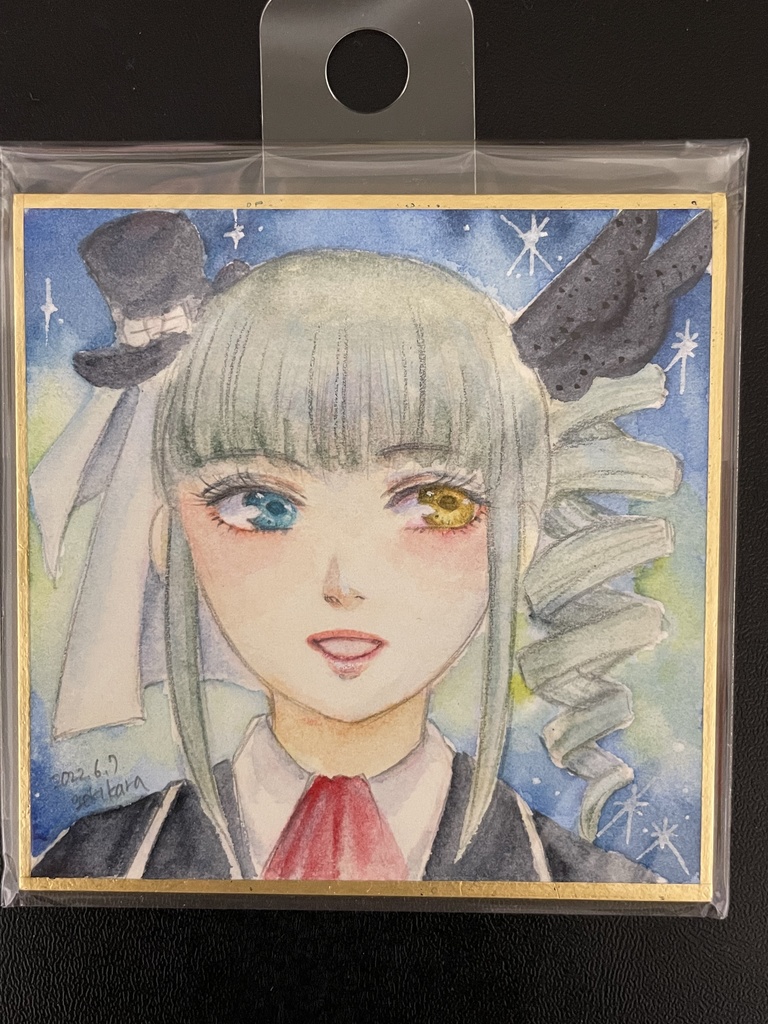 スクスト豆色紙（手描き原画）（灰島華賀利）