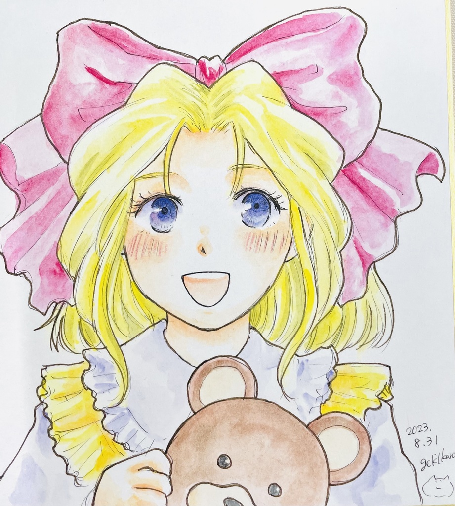 手描きミニ色紙（アイリス）
