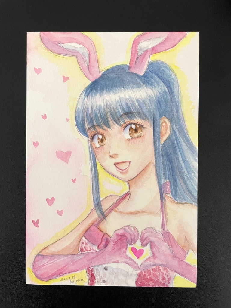 水彩原画・真宮寺さくら（ハガキサイズ）
