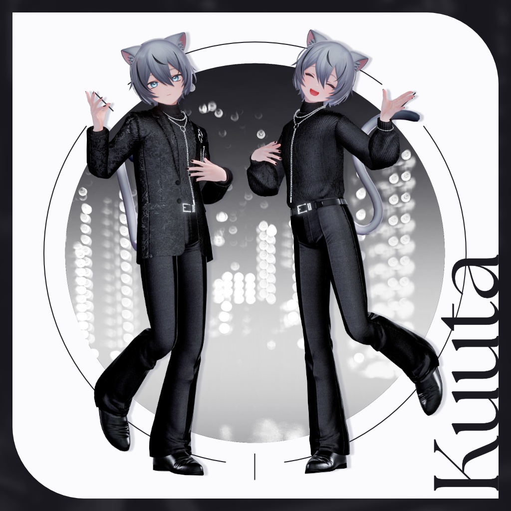 13アバター対応【Noir Brilliance】VRChat向け3D衣装
