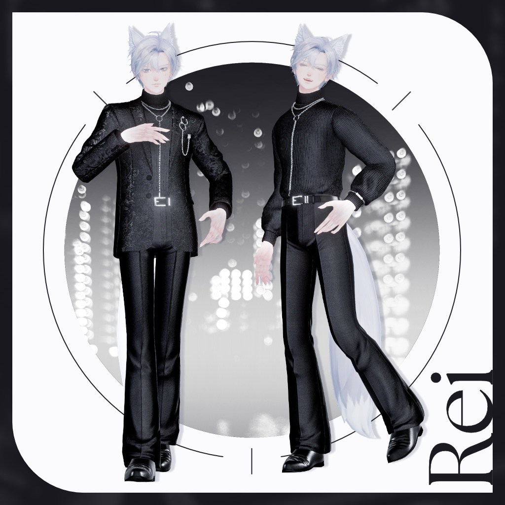 13アバター対応【Noir Brilliance】VRChat向け3D衣装