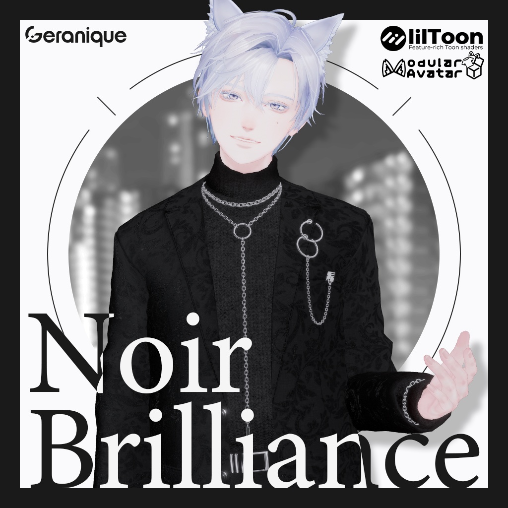 【5アバター対応】『Noir Brilliance』オリジナル3D衣装