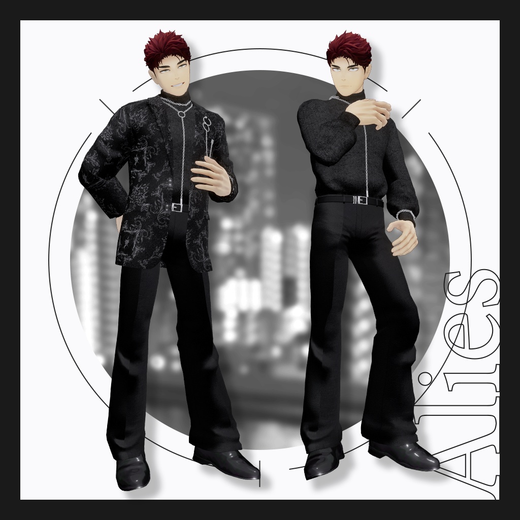 【9アバター対応】『Noir Brilliance』VRChat向け3D衣装