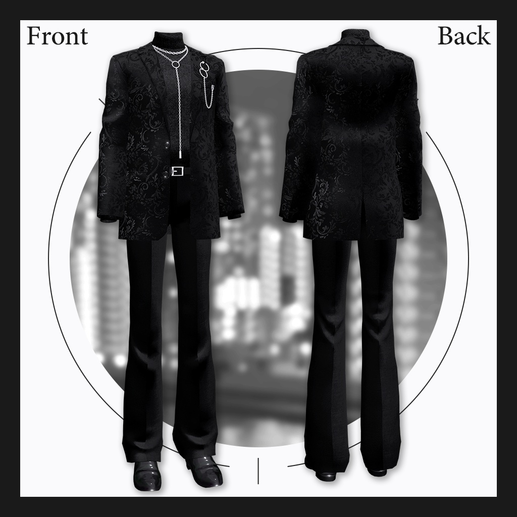 【9アバター対応】『Noir Brilliance』VRChat向け3D衣装