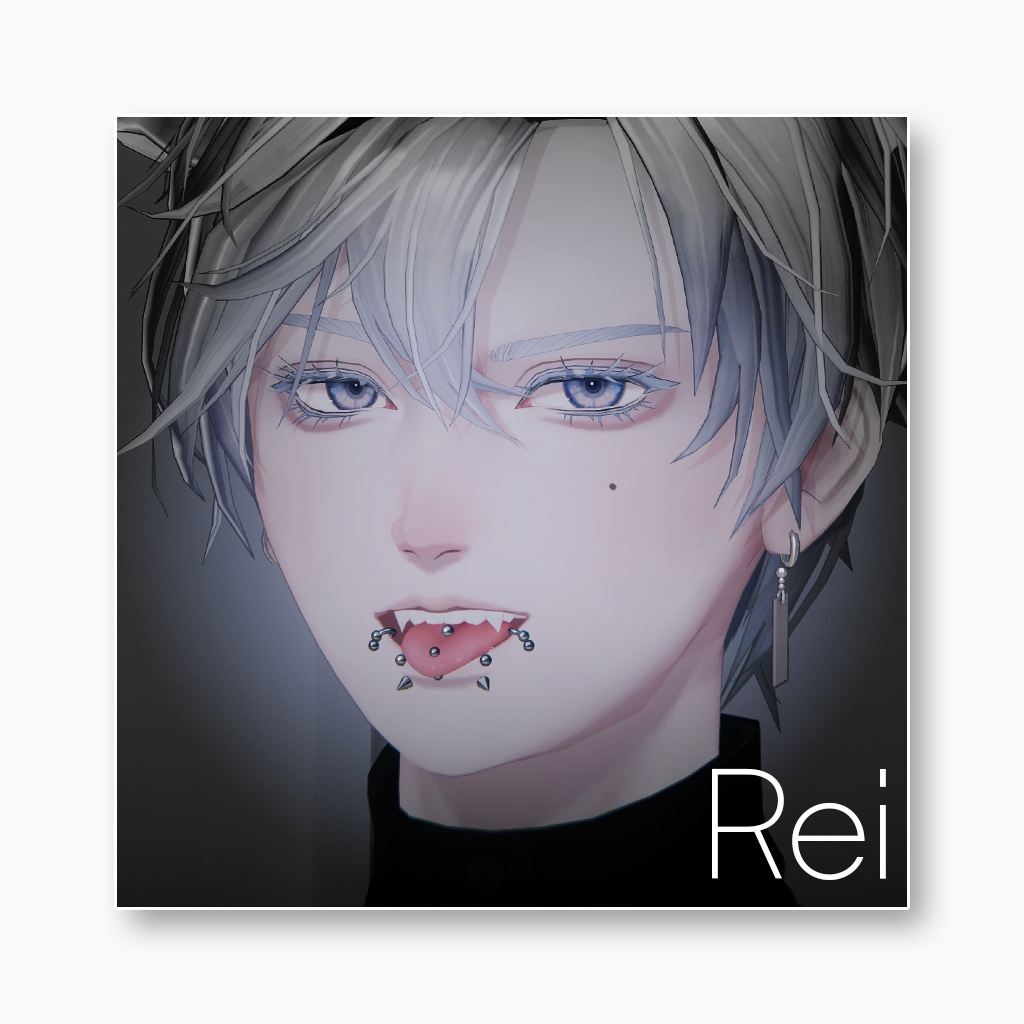 【5アバター専用】『Mouth Piercing Set』VRChat向け3Dアクセサリー