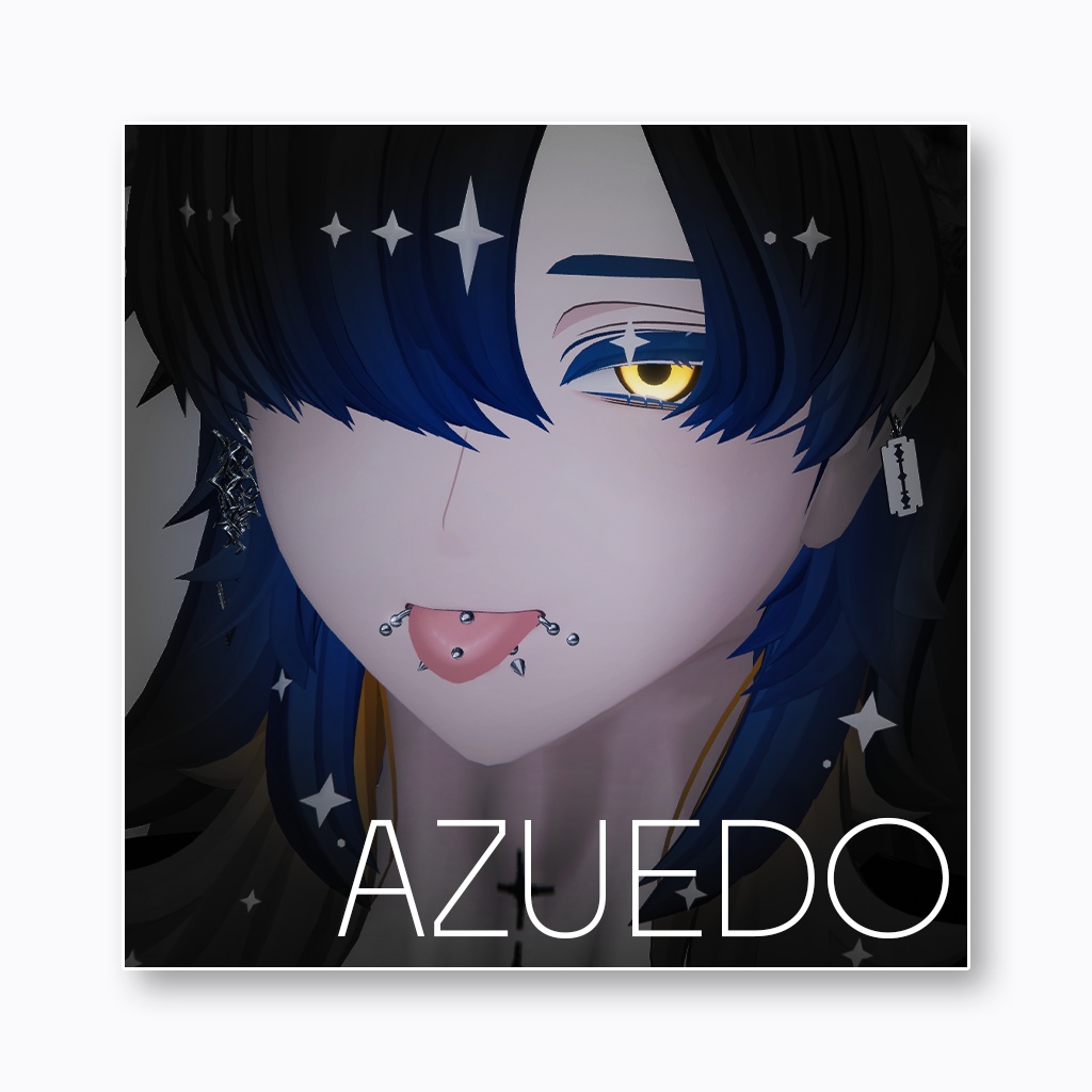 【5アバター専用】『Mouth Piercing Set』VRChat向け3Dアクセサリー