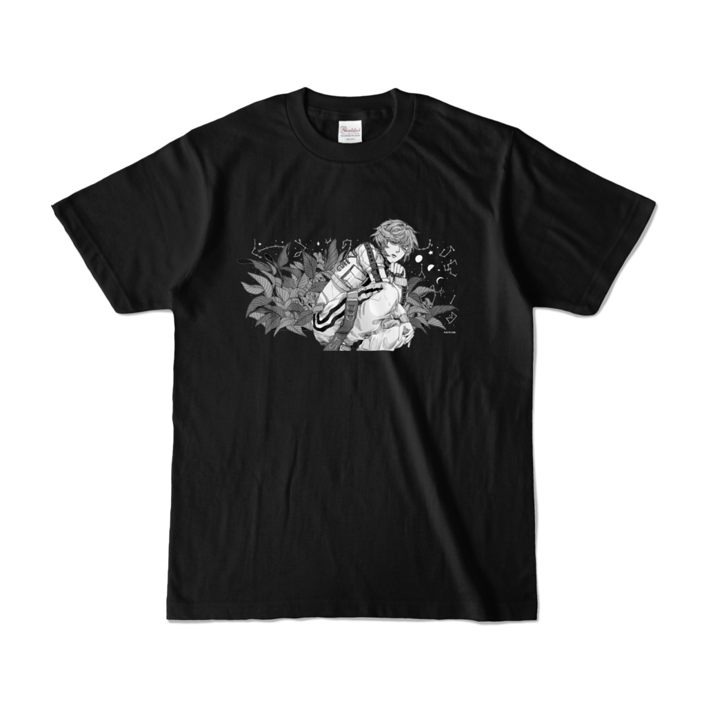 藍兎らび TRIP STAR Tシャツ（黒/モノクロ）