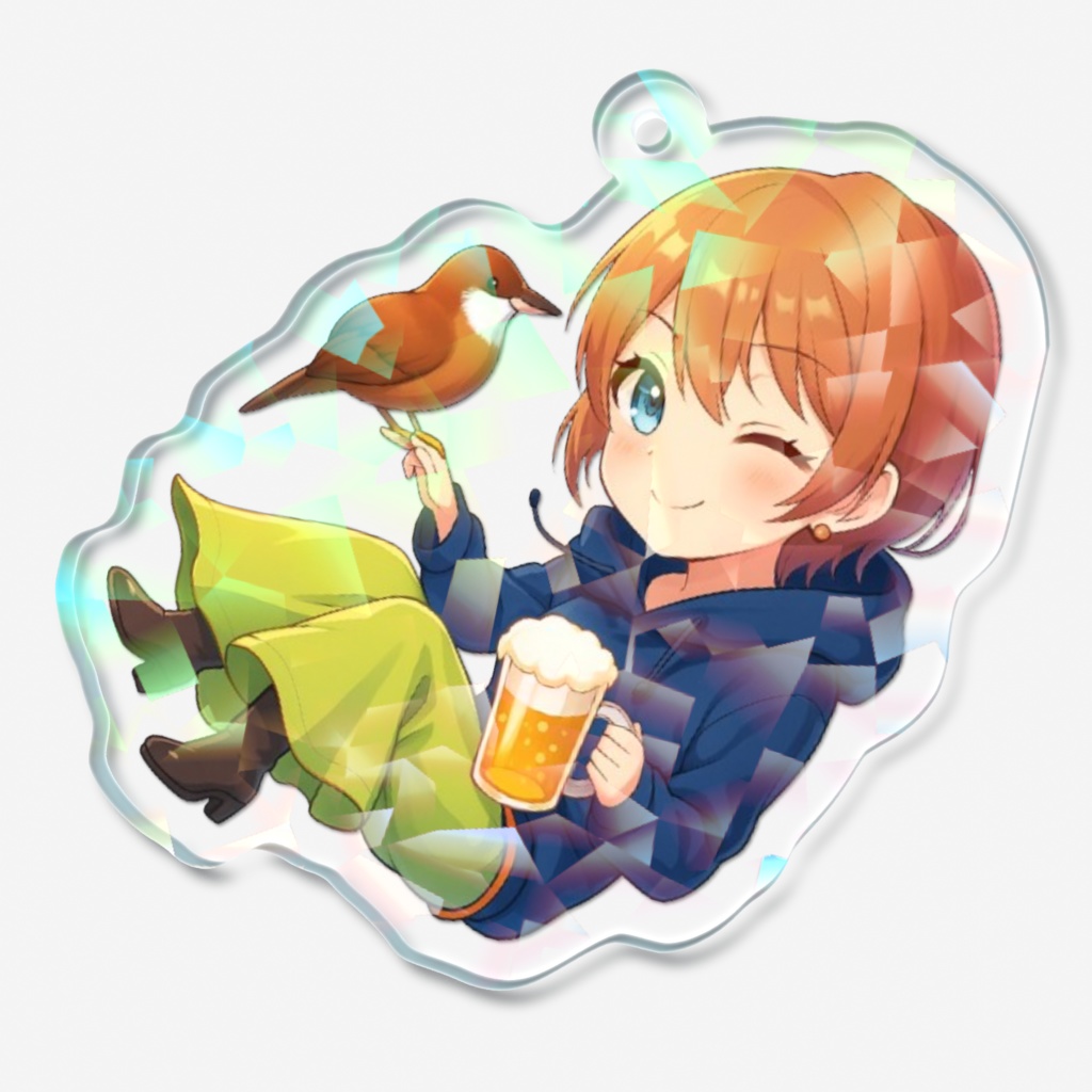 Hologram Key ring: Hoodie with Beer logo