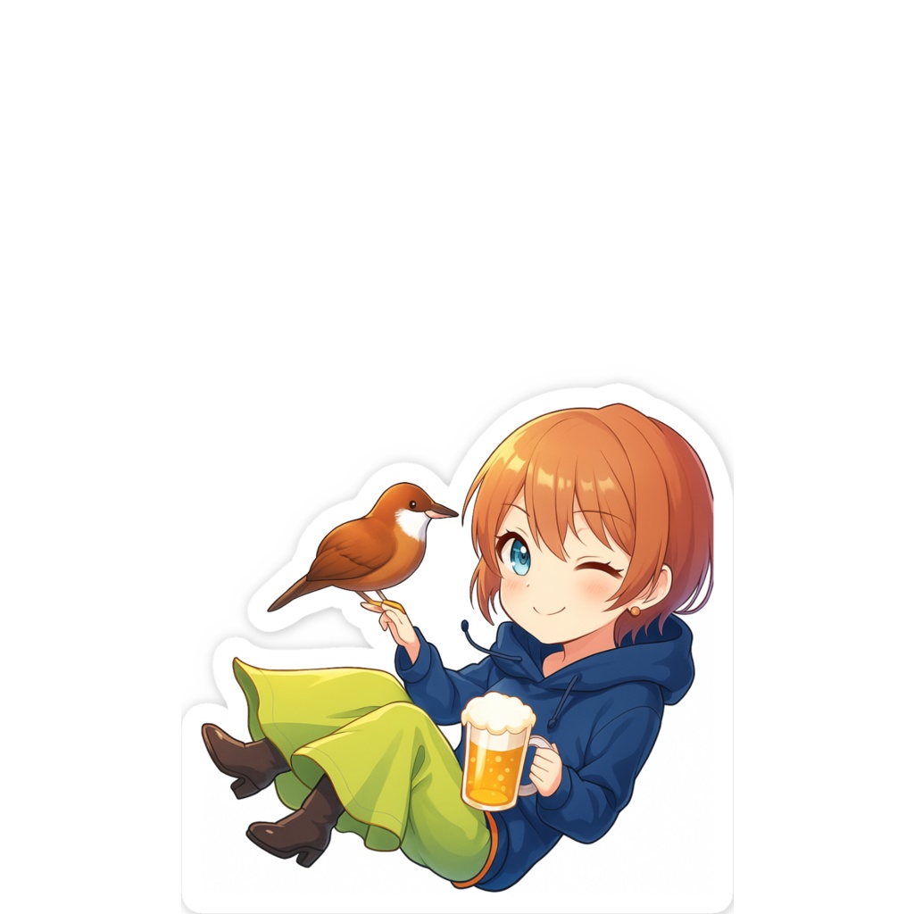 Adhesive Label: Hoodie with Beer logo