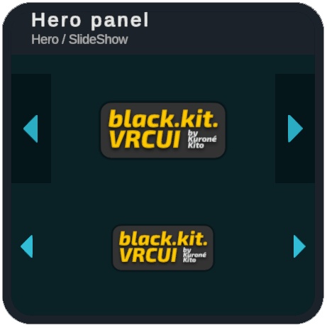 【VRChat向け】VRChat 風 UI スキン “black.kit.vrcui”